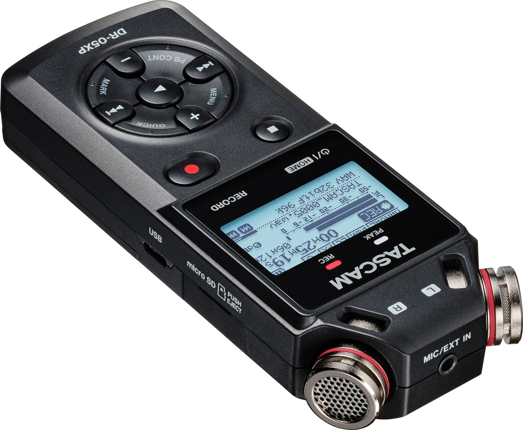 TASCAM DR-05XP 32-bit Portable Digital Recorder, New, Action Position Back