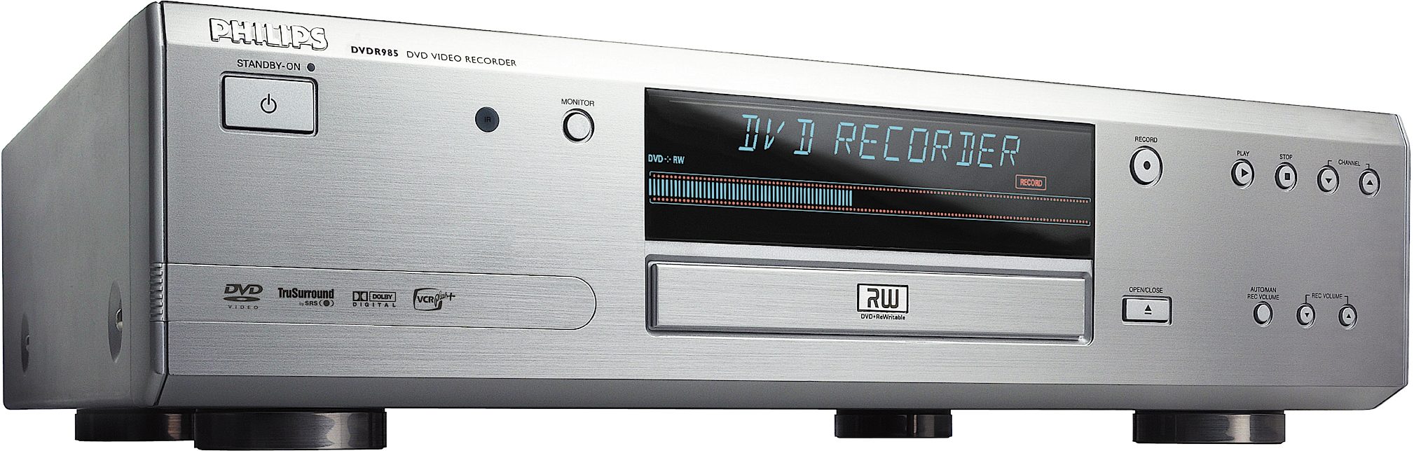 nep Dhr Retentie Philips DVDR985 DVD-RW Recorder and Player with Remote | zZounds