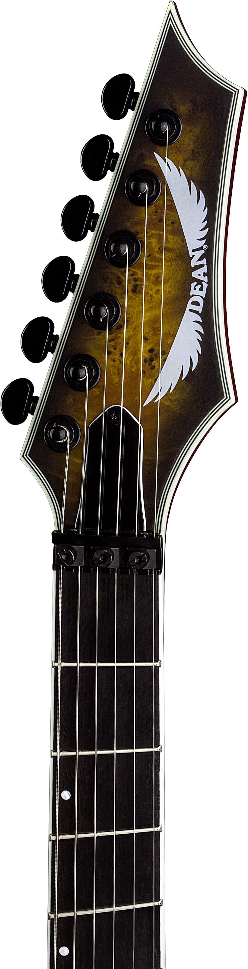 Dean Exile Select Multi-Scale Kahler Electric Guitar (with Case), Detail Headstock