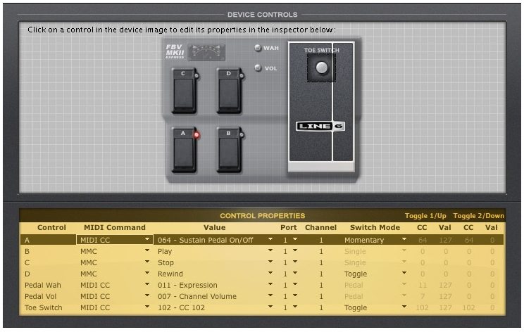 Line 6 FBV Express MkII Foot Pedal Controller