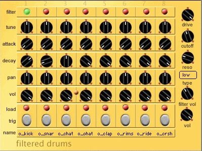 Cycling '74 Pluggo 3.1 VST MAS RTAS (Macintosh), Synth - Filtered Drums