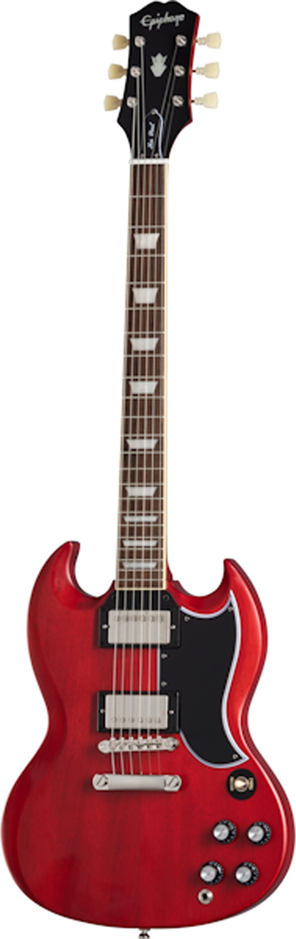 Epiphone 1961 Les Paul SG Standard Electric Guitar (with Case), Action Position Back