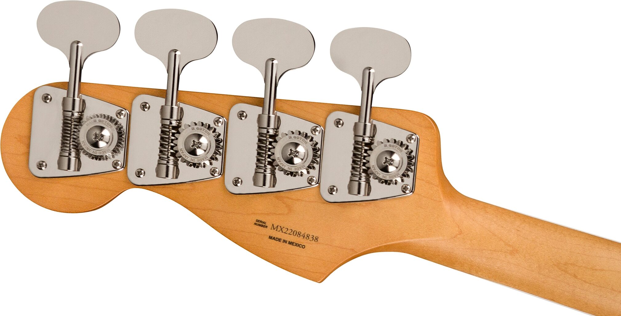 Fender Gold Foil Jazz Bass Guitar (with Gig Bag), Action Position Back