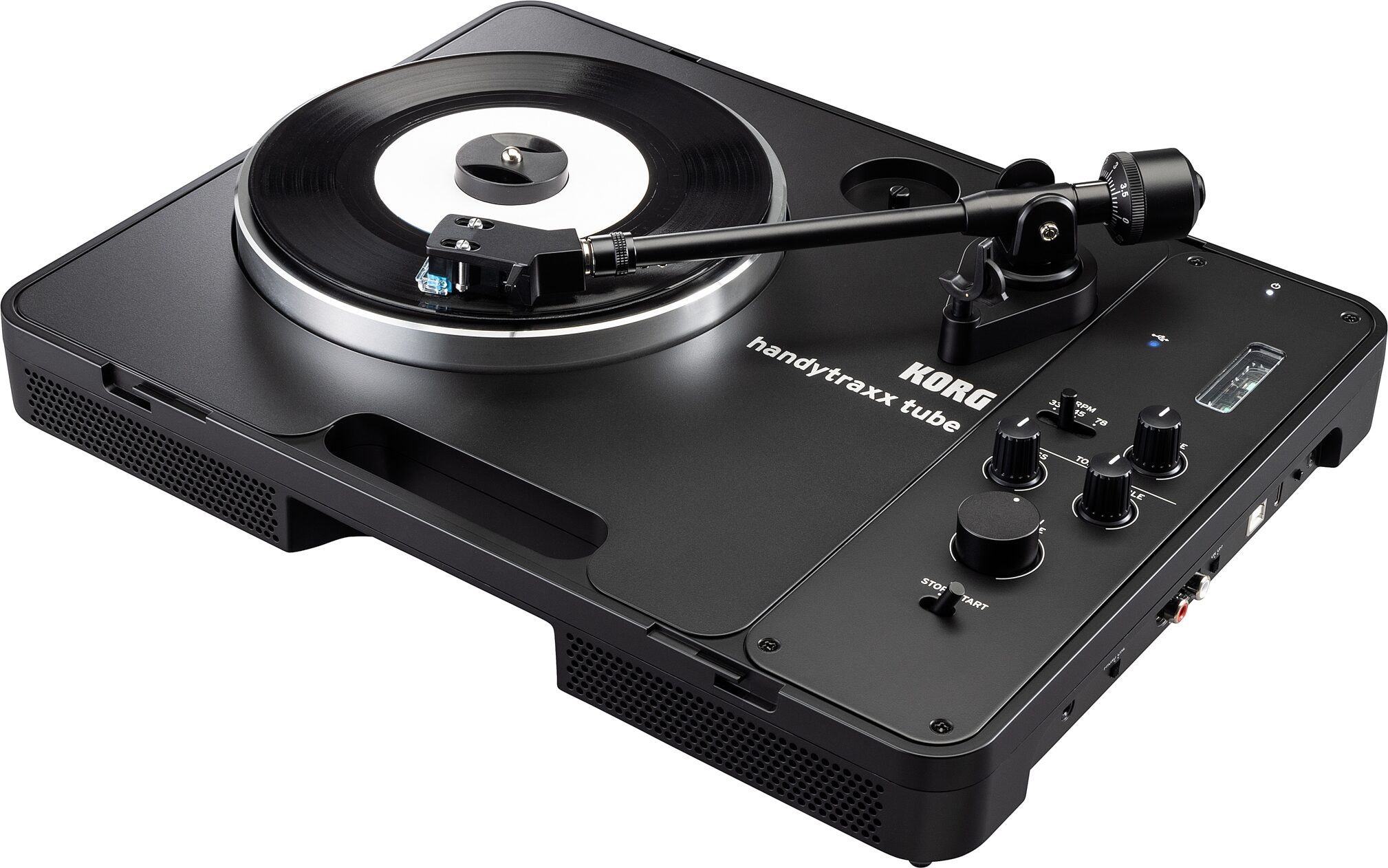 Korg handytraxx tube Portable Record Player, New, Action Position Back