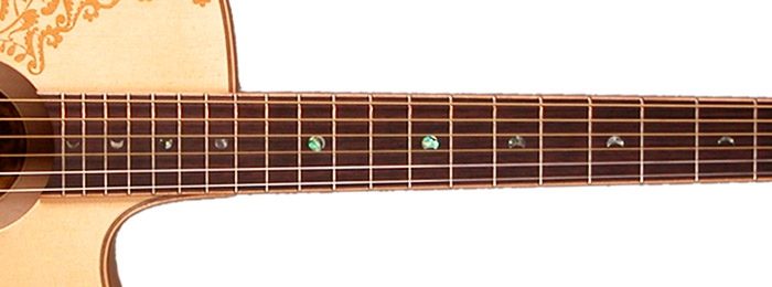 Luna Henna Paradise S Acoustic-Electric Guitar, Neck