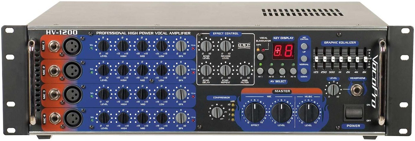 VocoPro HV1200 Professional High Power Vocal Amplifier, Main
