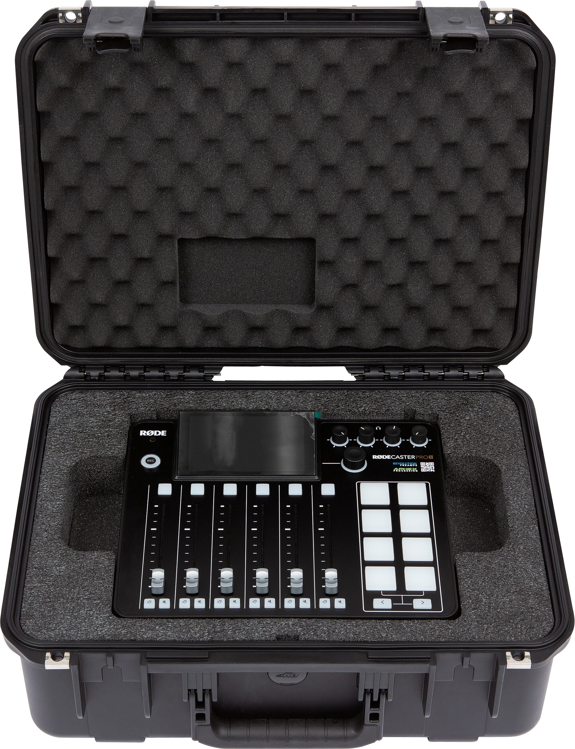 SKB iSeries 3i1813-7-RP2 Case for Rode RODECaster Pro II and Microphones, 3i1813-7-RP2, Action Position Back