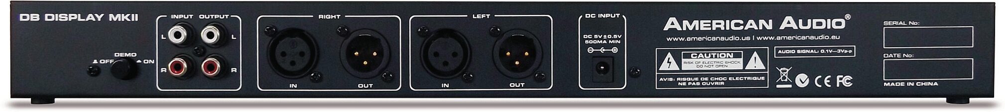 ADJ DB Display MKII Rackable Decibel Display Light, New, back