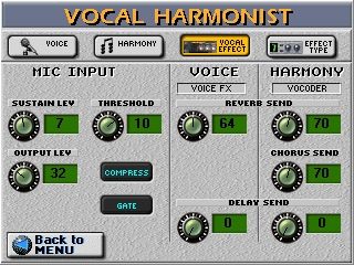 Roland G-70M Interactive Music Workstation, Harmonist