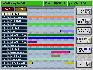 Roland G-70M Interactive Music Workstation, 16-track sequencer
