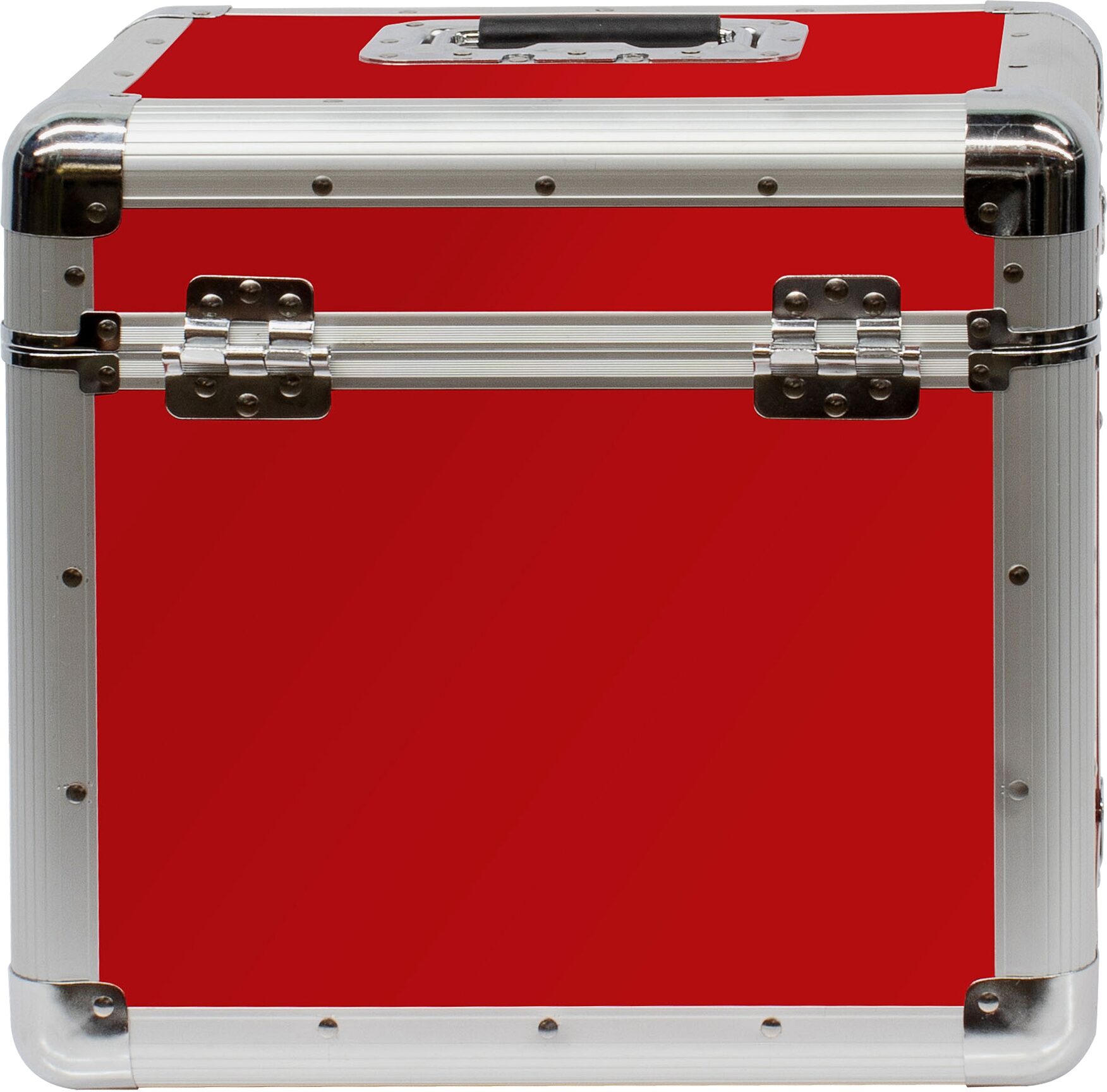 Odyssey KLP2 Stacking Record Case for 70 12" Vinyl Records, Red, Action Position Back