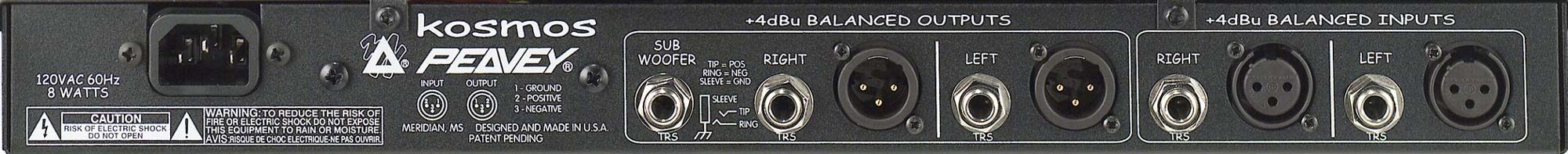 Peavey Kosmos Sub Bass Generator Audio Processor, Rear