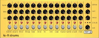Cycling '74 Pluggo 3.1 VST MAS RTAS (Macintosh), Synth - Lo-Fi Drums