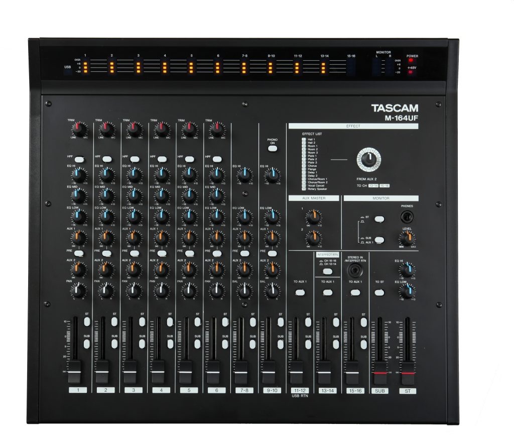 TASCAM M-164UF 16-Channel USB Mixer with Effects, Main