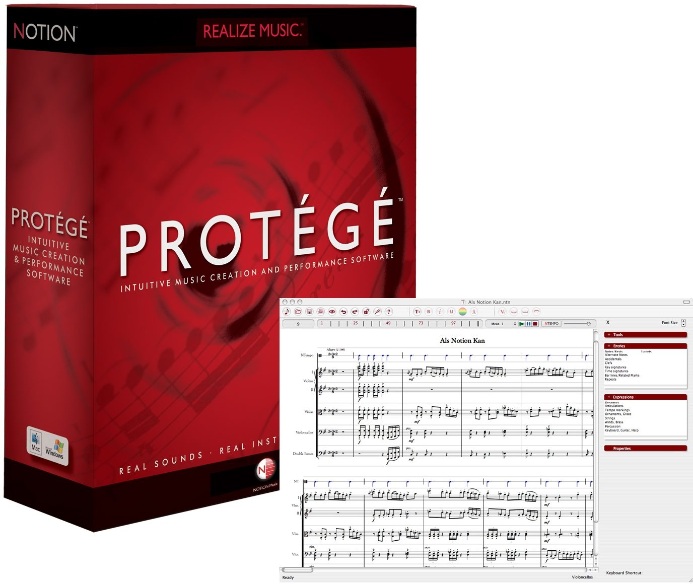 Notion Protege Music Notation Software, Main