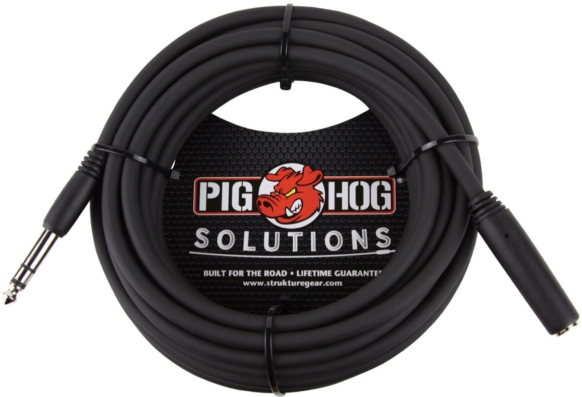 Pig Hog 1/4" Headphone Extension Cable, Jamaican Green, 10 foot, Main