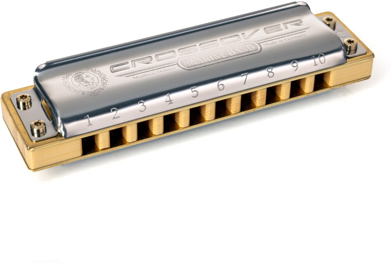 Hohner Marine Band Crossover Harmonica, Key of A Major, Action Position Back