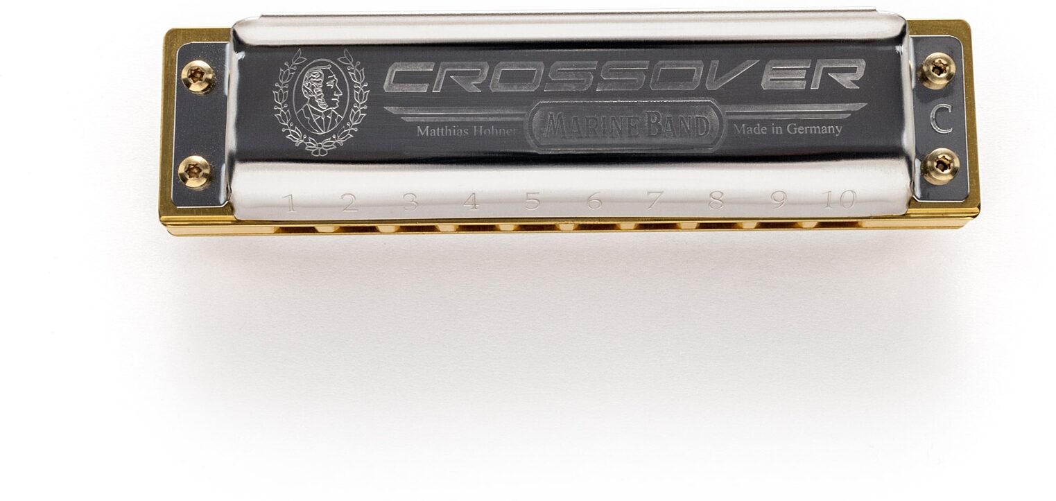 Hohner Marine Band Crossover Harmonica, Key of A Major, Action Position Back