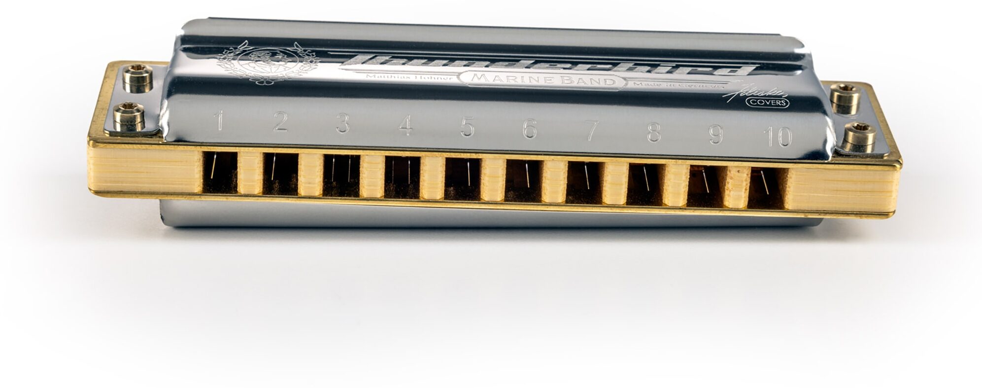 Hohner Marine Band Thunderbird Harmonica, Key of A Major Low, Action Position Back