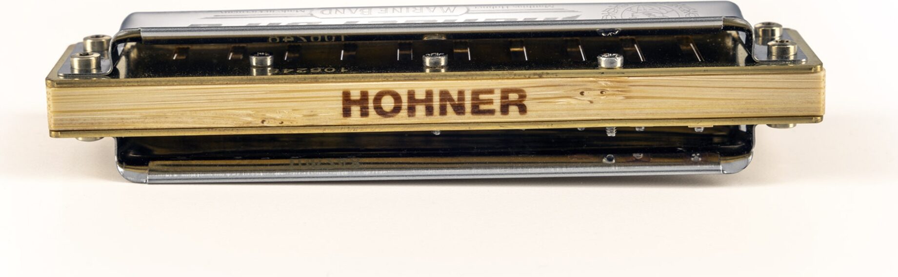 Hohner Marine Band Thunderbird Harmonica, Key of A Major Low, Action Position Back