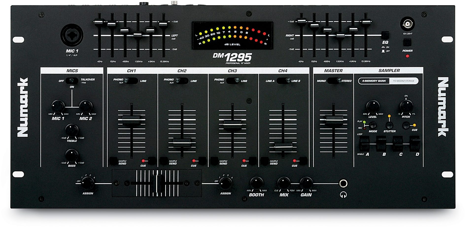 Numark DM1295 DJ Mixer, Main