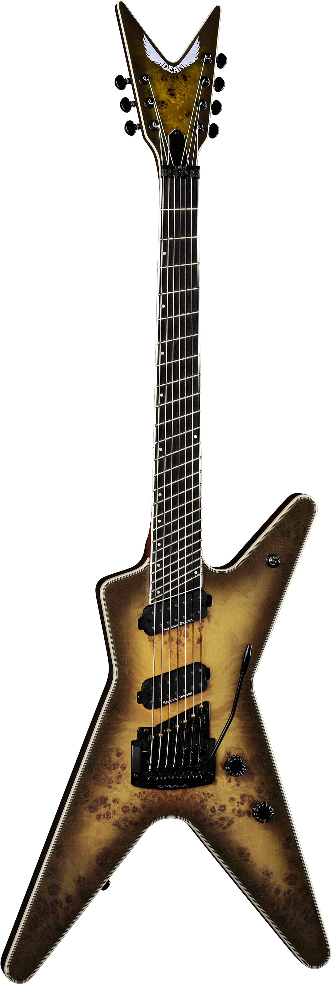 Dean ML Select 7 Multi-Scale Kahler Electric Guitar, 7-String (with Case), Action Position Back