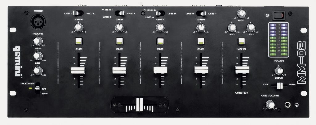 Gemini MM02 4-Channel 19 in. Rackmount DJ Mixer, Main