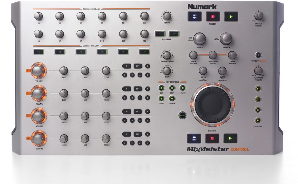 Numark MixMeister Control USB DJ Controller, Top