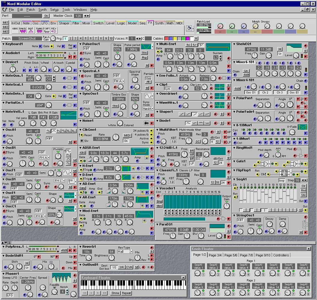 Clavia Nord Modular G2X 61-Key Modeling Synthesizer, Editor Screenshot 2