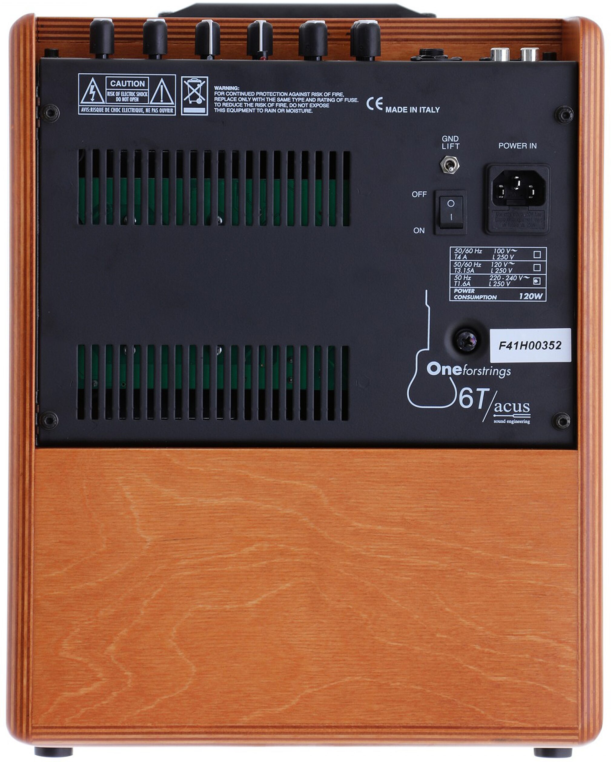 Acus One Forstrings 6T Acoustic Guitar Amplifier (130 Watts, 1x6"), Action Position Back