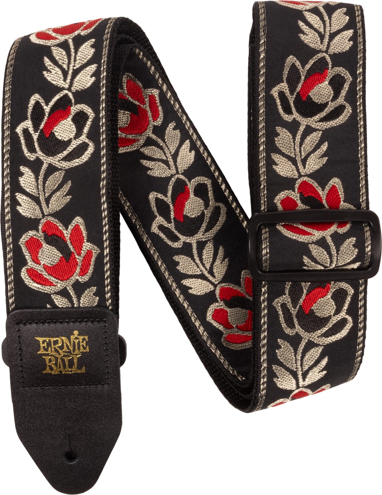 Ernie Ball Jacquard Guitar Strap, Noble Rose, Action Position Back