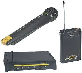 AKG WMS40 UHF Guitar/Bass Wireless System and Handheld Wireless System with D880 Microphone Package, Main