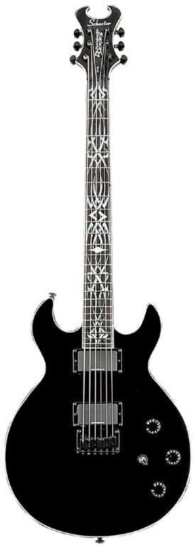 Schecter Devil Tribal Electric Guitar (Black) | zZounds