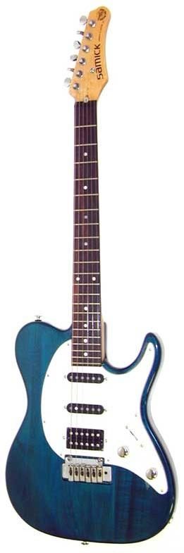 Samick Rangercaster 4 Electric Guitar, Trans Blue