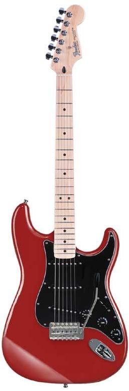 Fender Standard Satin Stratocaster Electric Guitar (Maple), Candy Apple Red