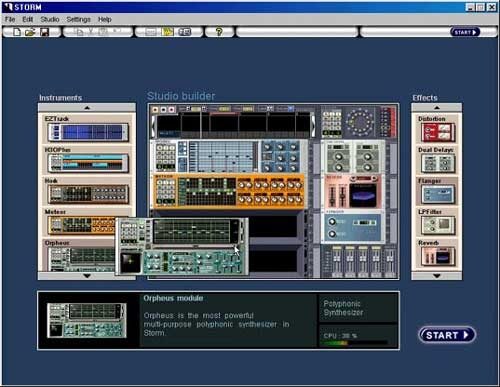 Arturia Storm Virtual Music Studio (Macintosh and Windows), Version 2
