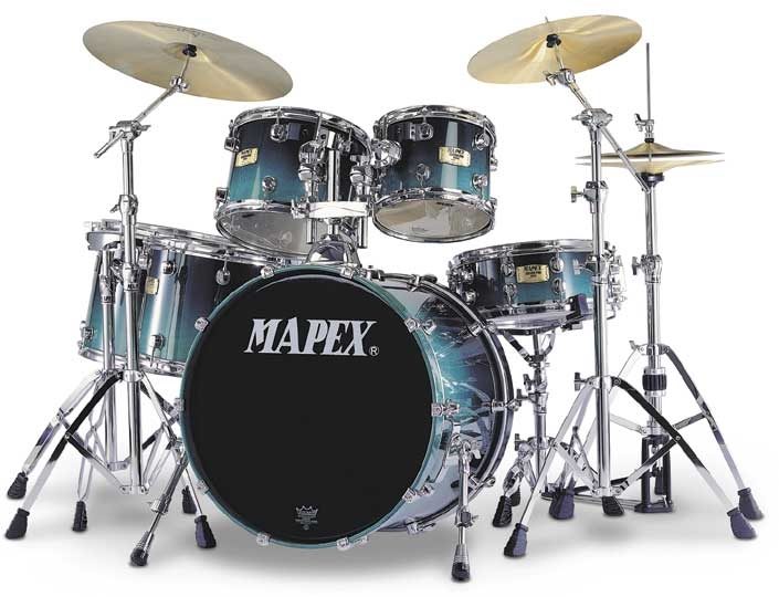 Mapex SW6225 Saturn Pro Series 6-Piece Studio Drum Kit, Emerald Stardust