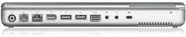 Apple G4 Powerbook Notebook Computer with SuperDrive (1.5 GHz, 12 in.), Rear