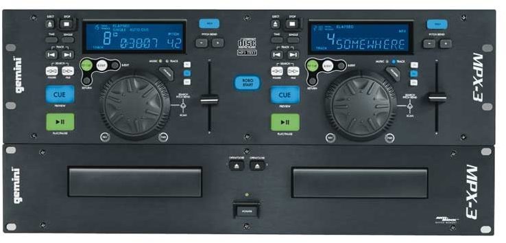 Gemini MPX3 Dual CD/MP3 Player with Text Readout, Main