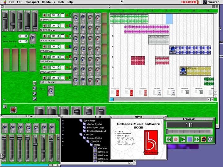 Bitheadz Phrazer Loop Sequencer (Macintosh), Screenshot 1