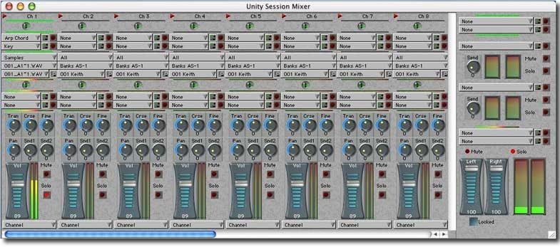Bitheadz Unity Session MIDI Workstation (Macintosh and Windows), Screenshot 1