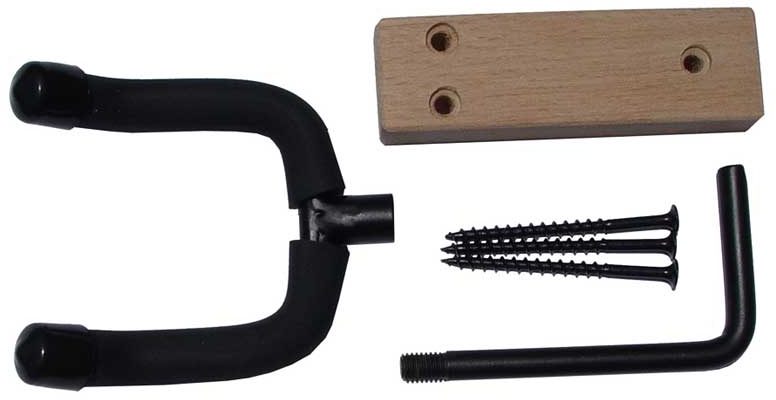 Wallacher Small Wood Guitar Wall Hanger, With Parts