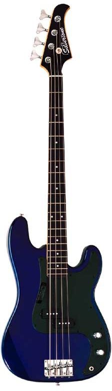 Silvertone SSLB11 Electric Bass, Cobalt Blue