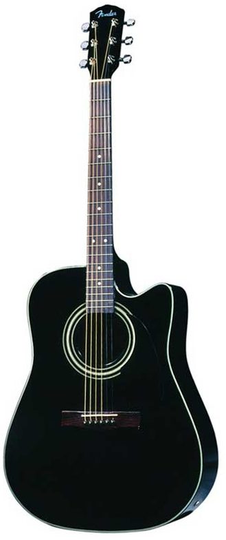 Fender DG20CE Acoustic-Electric Dreadnought Cutaway Guitar, Black