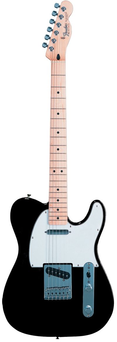 Fender Standard Telecaster Electric Guitar (Maple, with Gig Bag), Black