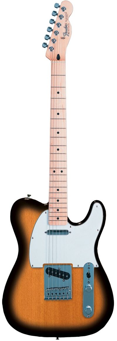 Fender Standard Telecaster Electric Guitar (Maple, with Gig Bag), Brown Sunburst