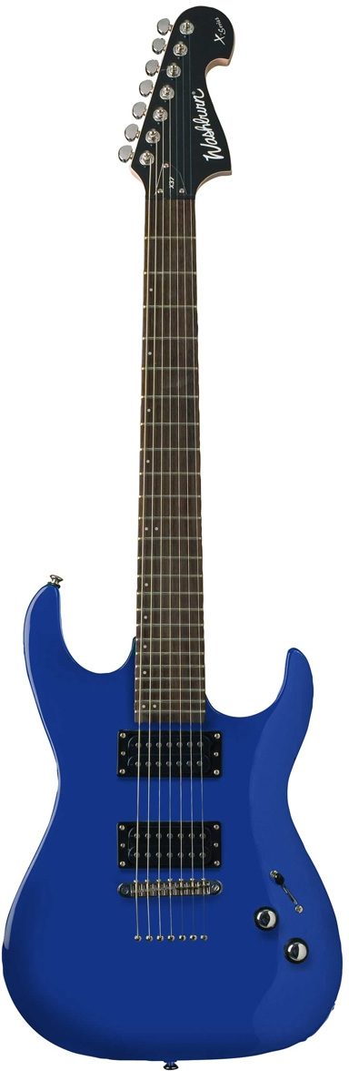 Washburn X37 7-String Electric Guitar, Blue