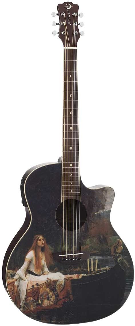 Luna Fantasie Lady of Shalott Acoustic-Electric Guitar, Main