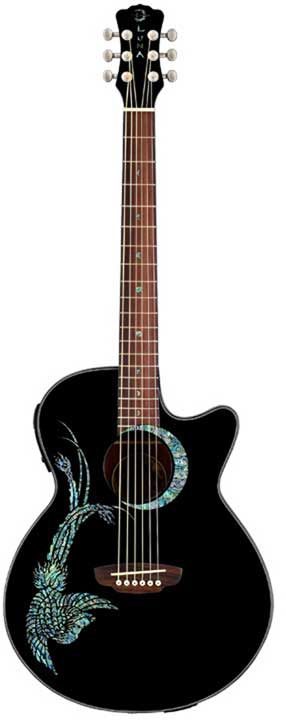 Luna Fauna Series Phoenix Acoustic-Electric Guitar, Main