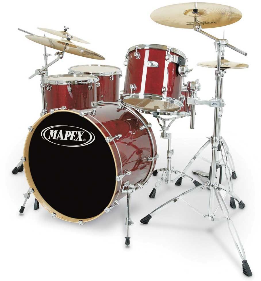 Mapex PM546 Pro M Rock 5-Piece Drum Shell Kit, Cherry Red